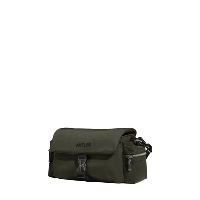 Antler Icon Mini Messenger In Dark Khaki