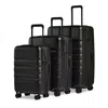 Antler Icon Stripe Expandable 3 Piece Luggage Set ($940 Value) In Black