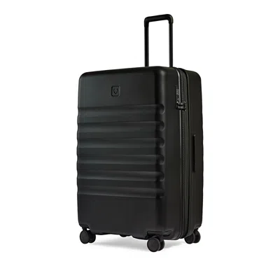 Antler Icon Stripe Large Suitcase In Black
