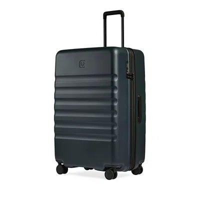Antler Icon Stripe Large Suitcase In Black