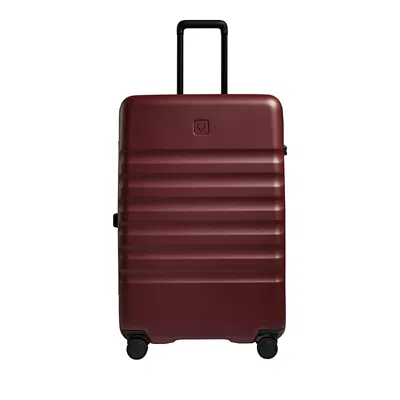 Antler Icon Stripe Large Suitcase In Burgundy