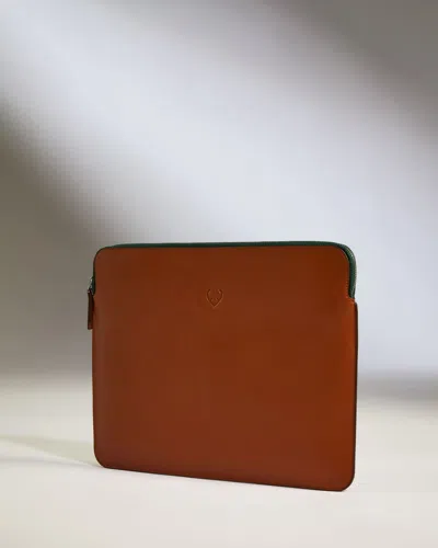 Antler Laptop & Document Case In Tan Leather - 1914 Collection In Brown
