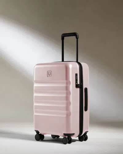 Antler Large Carry-on Luggage In Moorland Pink - Icon Stripe In White