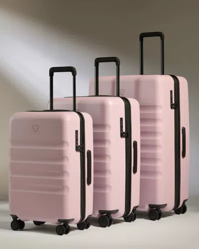 Antler Large Carry-on Luggage Set In Moorland Pink - Icon Stripe In Pattern