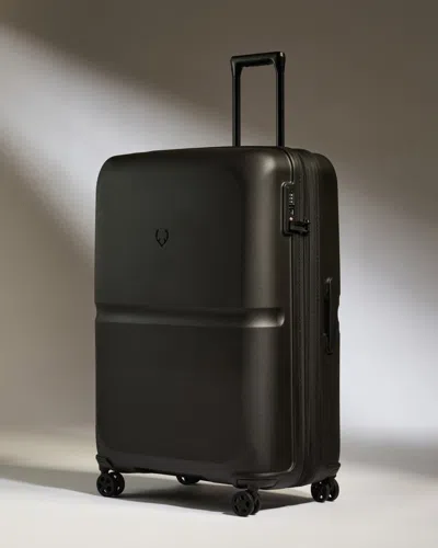 Antler Large Luggage In Black - Single Stripe In Brown