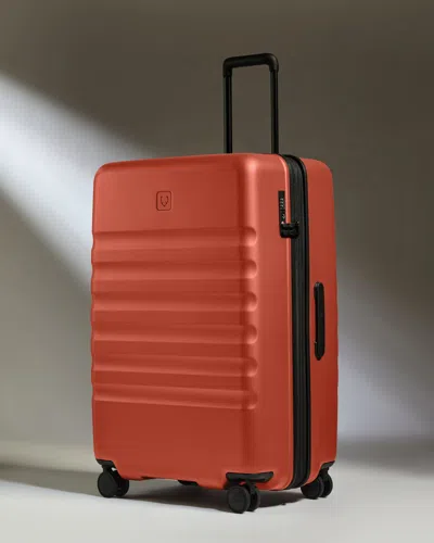 Antler Large Luggage In Buckthorn Red - Icon Stripe
