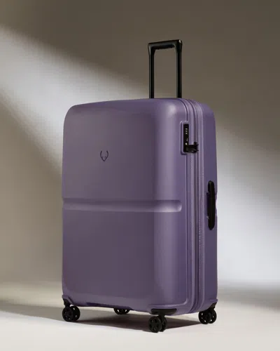 Antler Large Luggage In Thistle Purple - Single Stripe In Pink