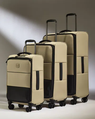 Antler Lightest Expandable Carry-on Luggage Set In Sand - Soft Stripe 2.0 In Neutral