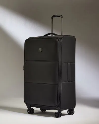 Antler Lightest Large Luggage In Black - Soft Stripe 2.0 In Pattern