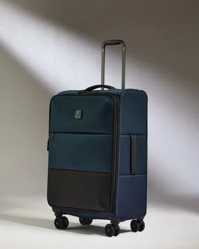 Antler Lightest Medium Luggage In Navy (indigo) Blue - Soft Stripe 2.0