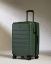 Antler Green Icon Stripe Medium Hard-shell Polycarbonate Suitcase 67cm In Green