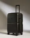Antler Black Single Stripe Cabin Hard-shell Polycarbonate Suitcase 55cm In Brown