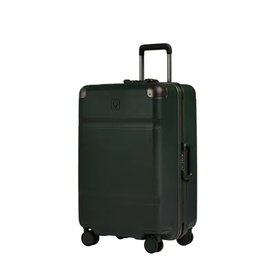 Antler Medium Luggage In Dark Forest Green - Heritage Stripe