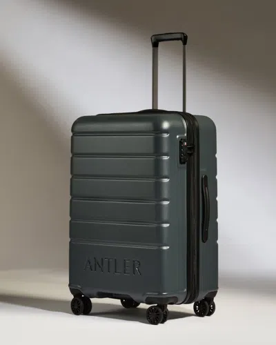 Antler Medium Luggage In Granite Gray - Logo In Green