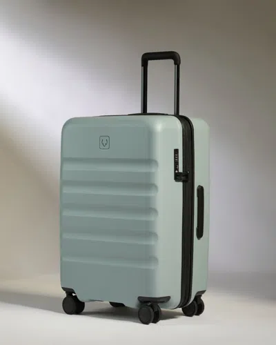 Antler Medium Luggage In Mist Blue - Icon Stripe In Pattern