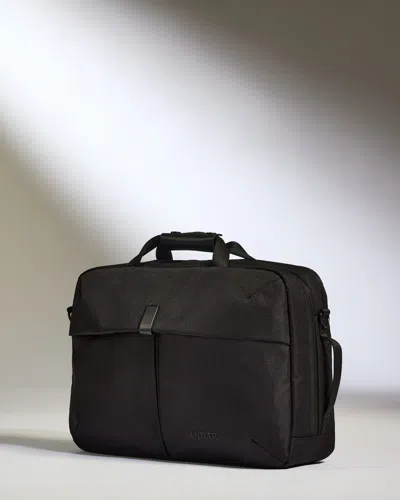 Antler Messenger Bag In Black - Urban Light In Burgundy