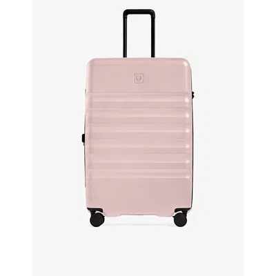 Antler Moorland Pink Icon Stripe Large Hard-shell Polycarbonate Suitcase 78.5cm