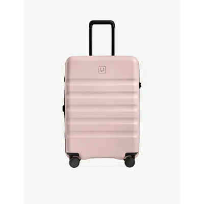 Antler Moorland Pink Icon Stripe Medium Shell Four-wheeled Suitcase 67cm