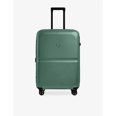 Antler Single Stripe Medium 4-wheel Expandable Suitcase 68cm Seagrass Green