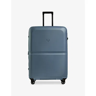 Antler Cove Blue Single Stripe Four-wheel Polypropylene Suitcase 81cm