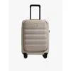 Antler Taupe Icon Stripe Front-pocket Polycarbonate Cabin Suitcase  56cm In Taupe