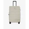 Antler Taupe Icon Stripe Large Hard-shell Polycarbonate Suitcase 78.5cm In Taupe