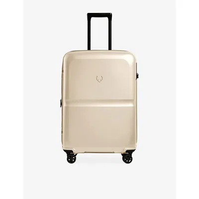 Antler Single Stripe Medium 4-wheel Expandable Suitcase 68cm Wheat Yellow