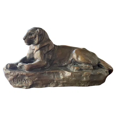 Pre-owned Antoine-louis Barye Panther Of India Or Panthere De L'inde In Gold