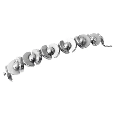 Pre-owned Antoñio Pineda 970 Std Silver Mid Century Modernist Bracelet C.1970 In Multi