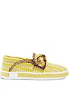 Antolina Checked Braided-detail Espadrilles In Yellow