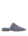 Antolina Paris Woman Mules & Clogs Blue Size 7 Textile Fibers In Blue