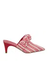 Antolina Paris Woman Mules & Clogs Red Size 8 Textile Fibers In Red