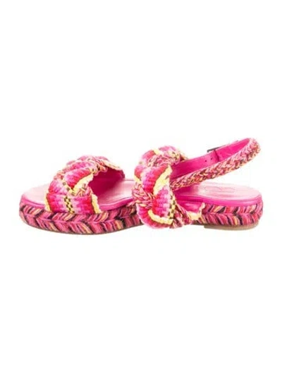 Pre-owned Antolina Patterned Slingback Sandals In Pink