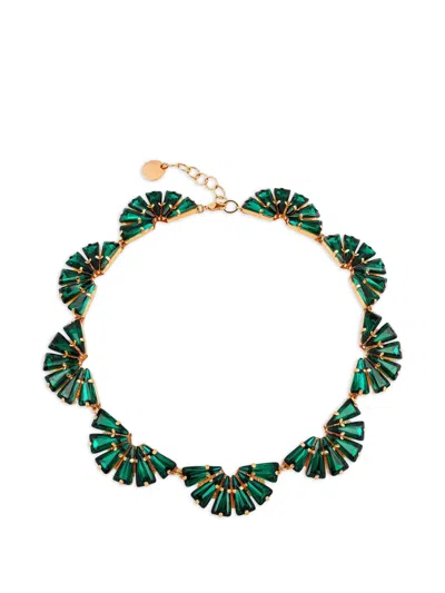 Anton Heunis Afrodita Crystal-embellished Necklace In Green