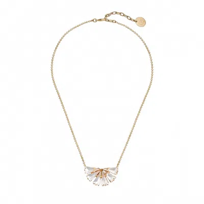 Anton Heunis Atenea Pendant Necklace In Crystal And Gold