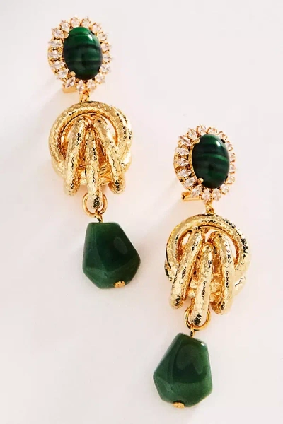 Anton Heunis Charlotte Drop Earrings In Green