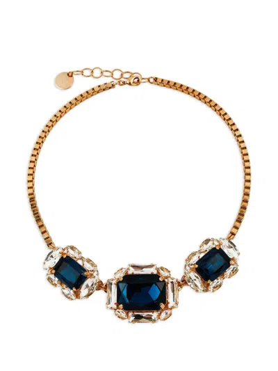 Anton Heunis Crystal-embellished Box-chain Necklace In Multi