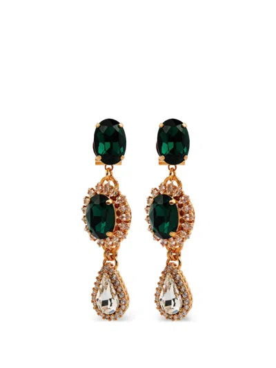 Anton Heunis Crystal-embellished Drop Earrings In Gold