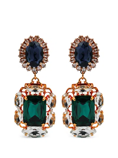 Anton Heunis Crystal-embellished Drop Earrings In Gold