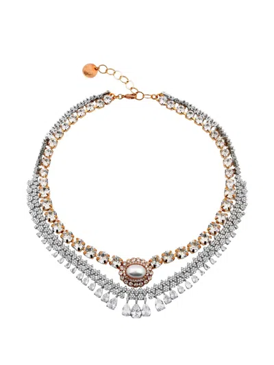 Anton Heunis Crystal-embellished Necklace In Metallic
