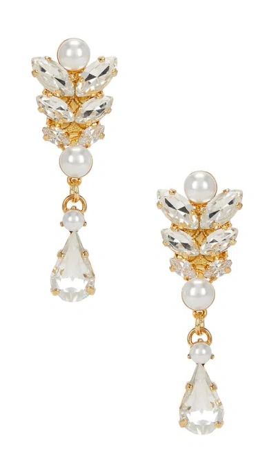 Anton Heunis Drop Leaf Motif Earrings In Metallic