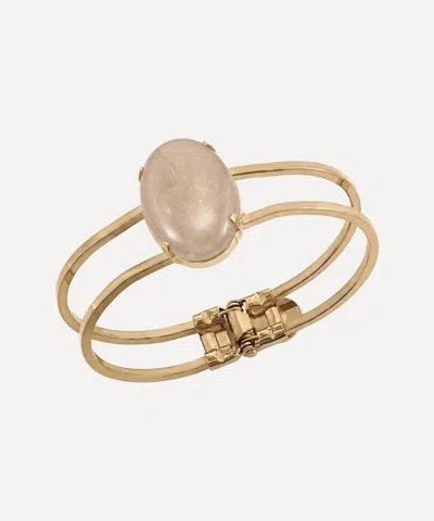 Anton Heunis Gold-plated Cabochon Hinge Cuff Bracelet
