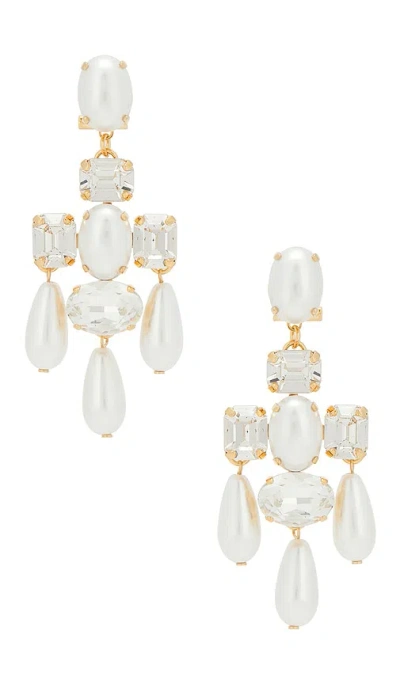 Anton Heunis Omega Clasp Chandelier Earrings In Orange