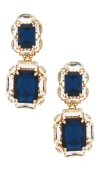 Anton Heunis Omega Clasp Double Square Drop Earrings In Blue