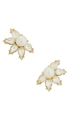 Anton Heunis Omega Clasp Flower Motif Stud Earrings In Gold