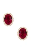 Anton Heunis Omega Clasp Oval Stud In Red