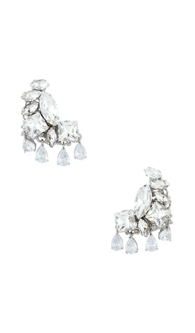 Anton Heunis Omega Clasp Pixel & Tears Pendant Earrings