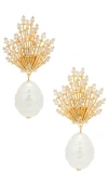 Anton Heunis Omega Clasp Sun Ray, Pearl Pendant In Gold