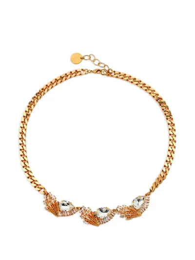 Anton Heunis Serene Crystal-embellished Necklace In Gold