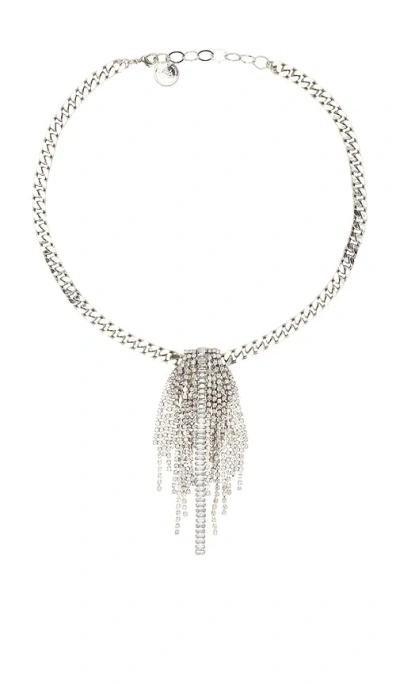 Anton Heunis Short Chain With A Chandelier Brooch Necklace In Neutral